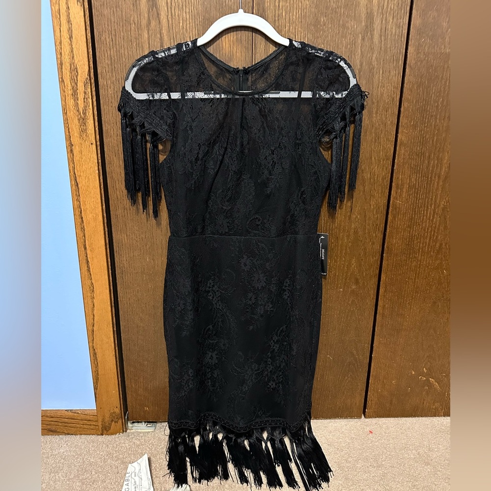 New with tags Venus Black Tassle dress 8